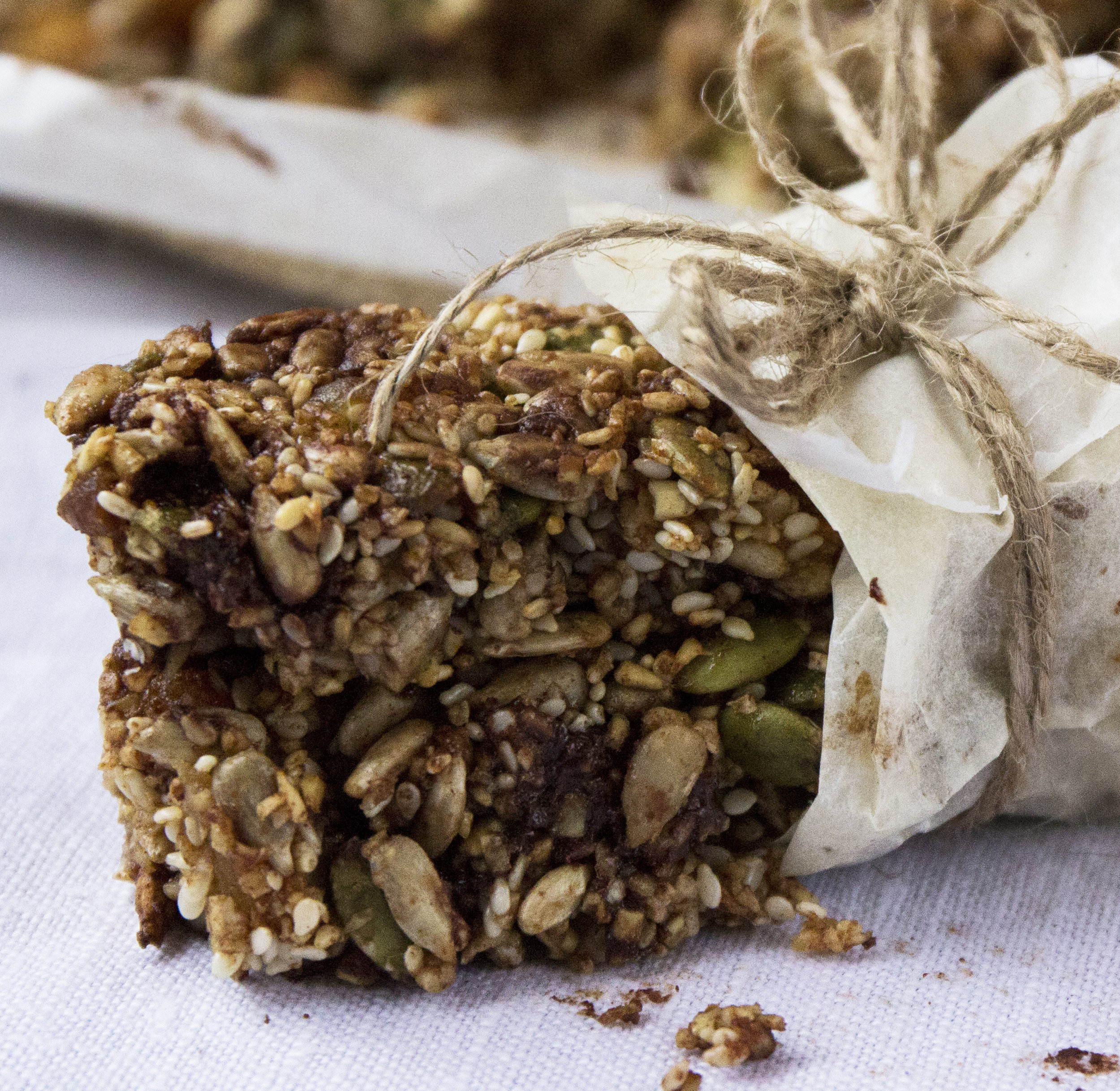 Oh-So-Good Granola Bars    These seed heavy granola bars are full of fiber and will give you that oh-so-good feeling at the end of the day!